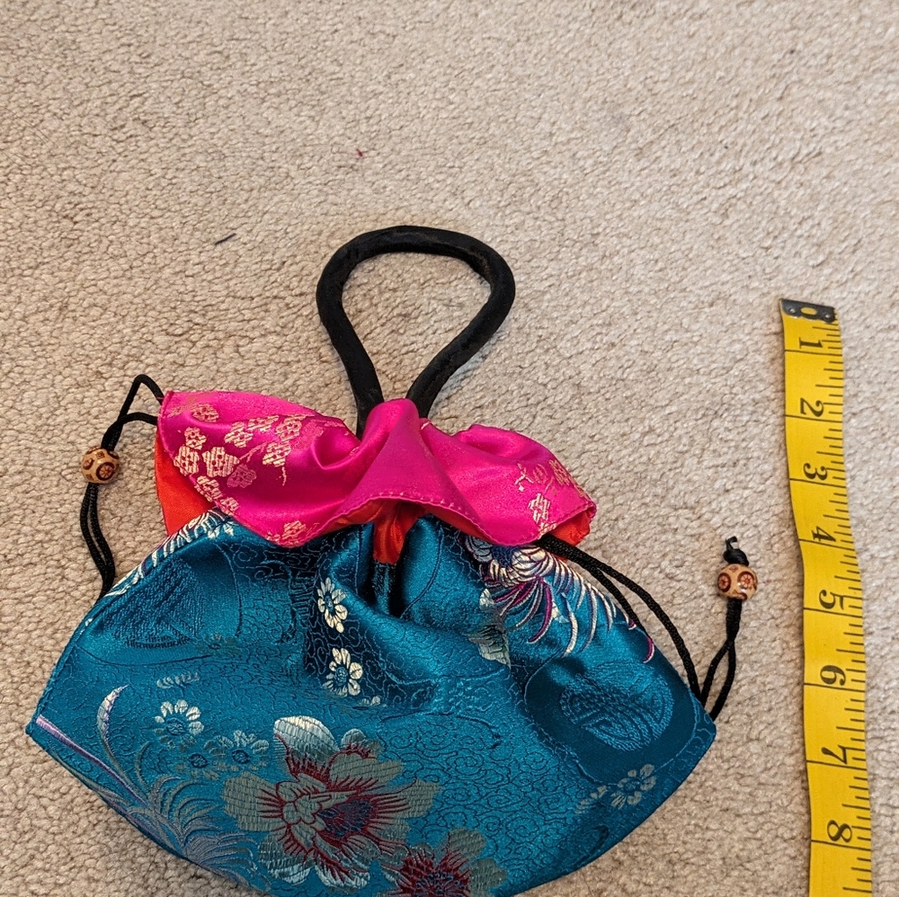 Asian silk wristlet